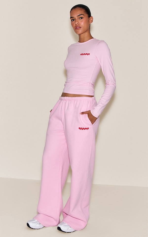 Pink Plt Studio Puff Print Thin Waistband Sweatpants