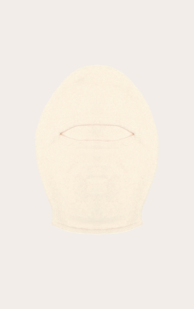 Cream Knitted Balaclava  image 2