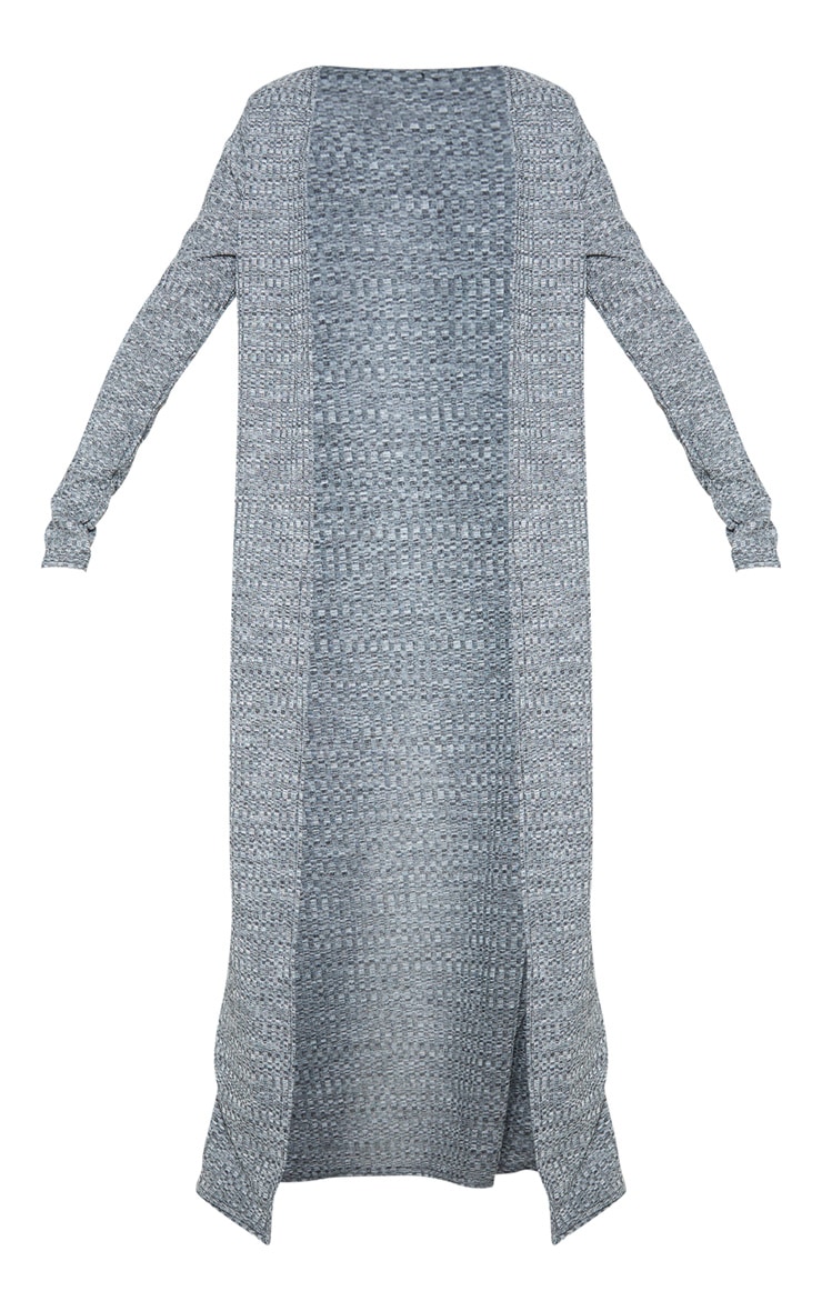 Grey Knitted Maxi Cardigan image 3