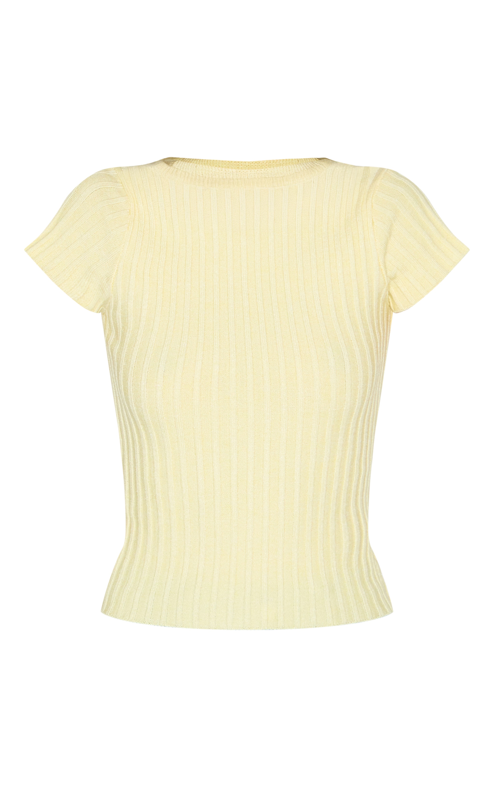 Butter Cream Rib Knit Backless Top image 5