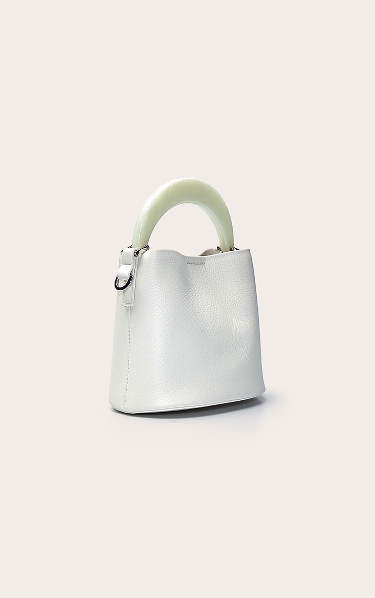 Sac seau crème avec poignée en résine image 4