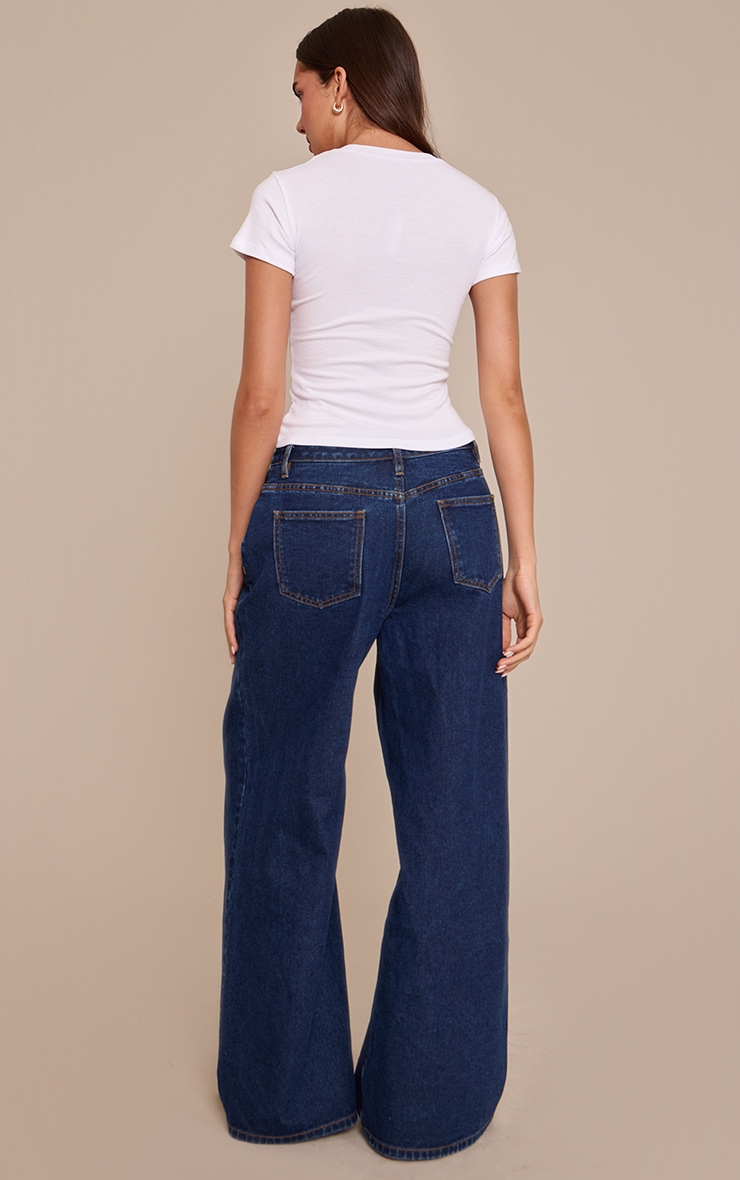 Indigo Extreme Asym Slouchy Wide Leg Jeans image 3