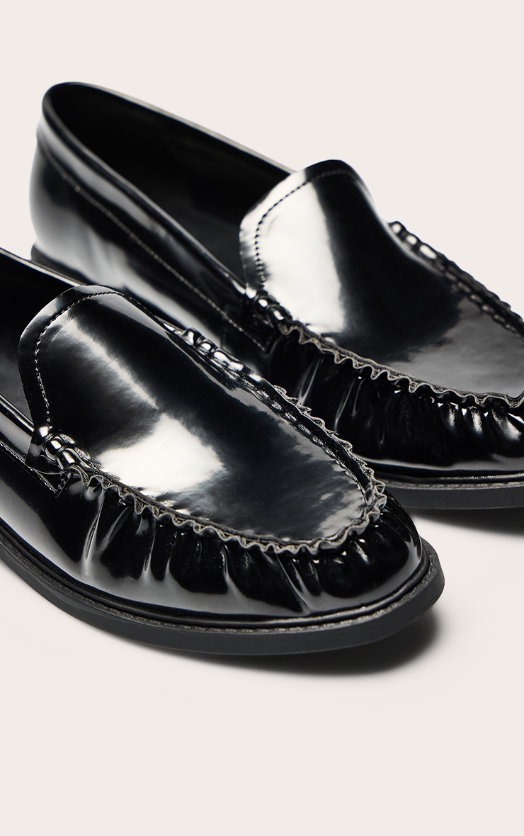 Black Patent Slip On Loafers image 5