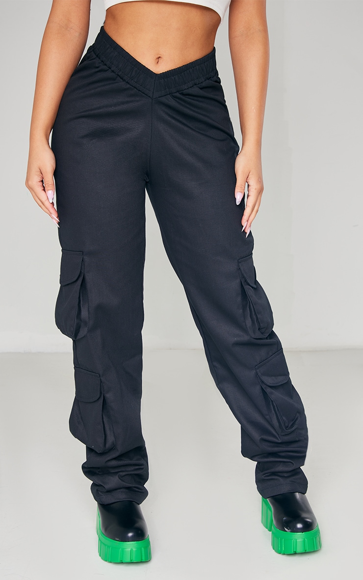 Petite black shop cargo pants