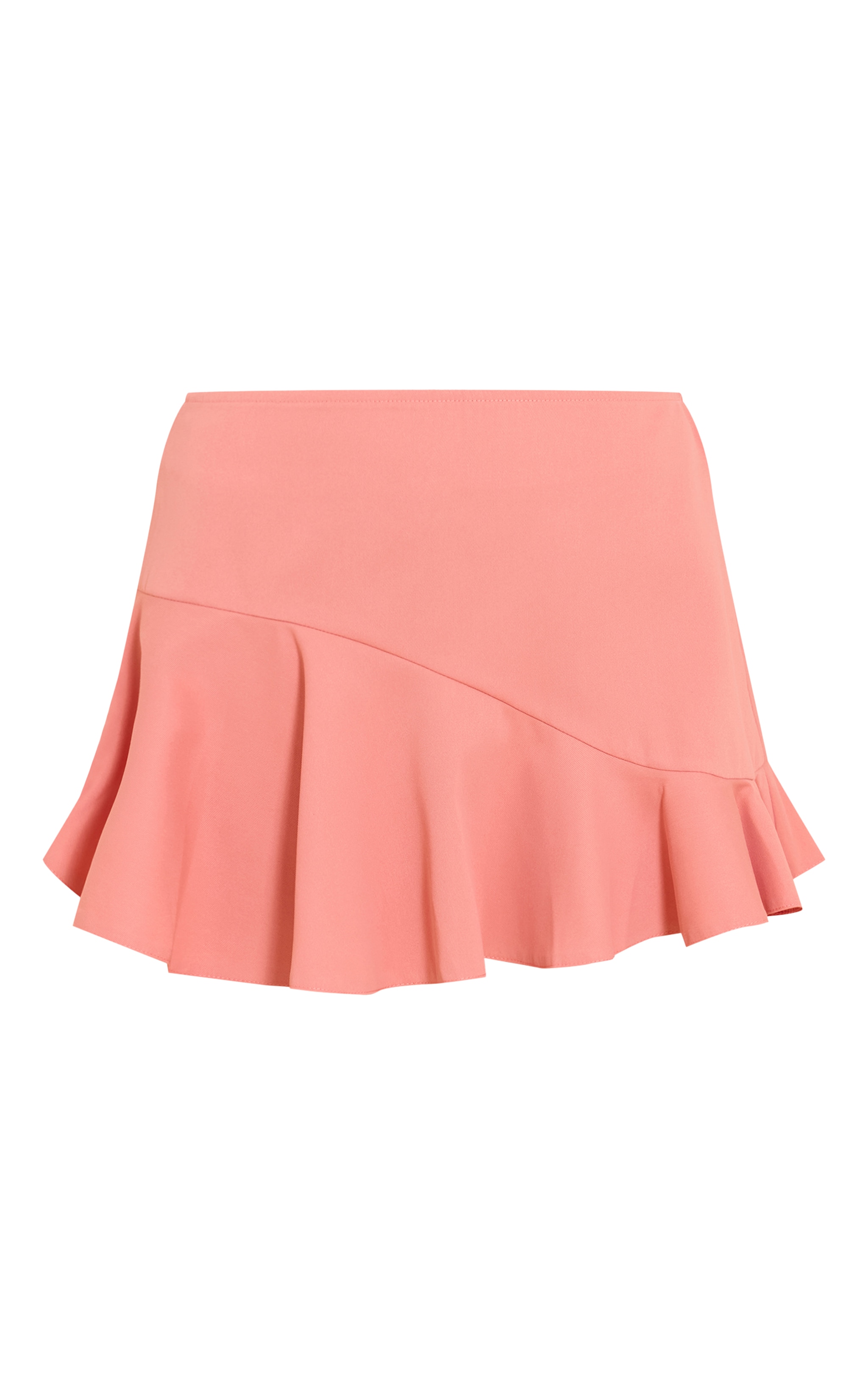 Coral Tailored Woven Scalloped Edge Mini Skirt image 6