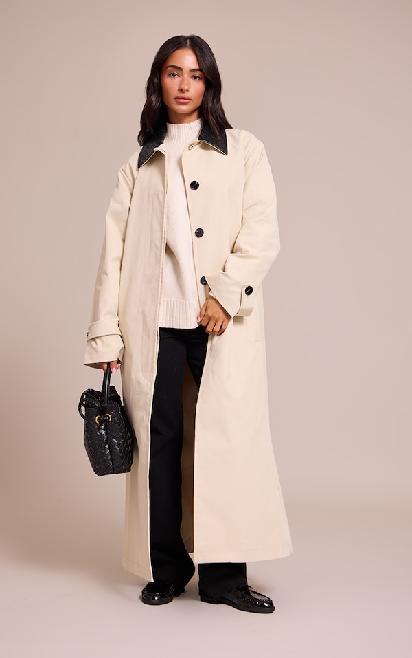  Petite Stone Quilted Collar Midaxi Coat