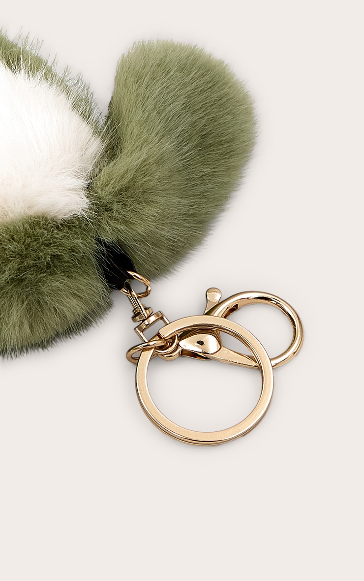 Fluffy Green Avocado Keyring image 5
