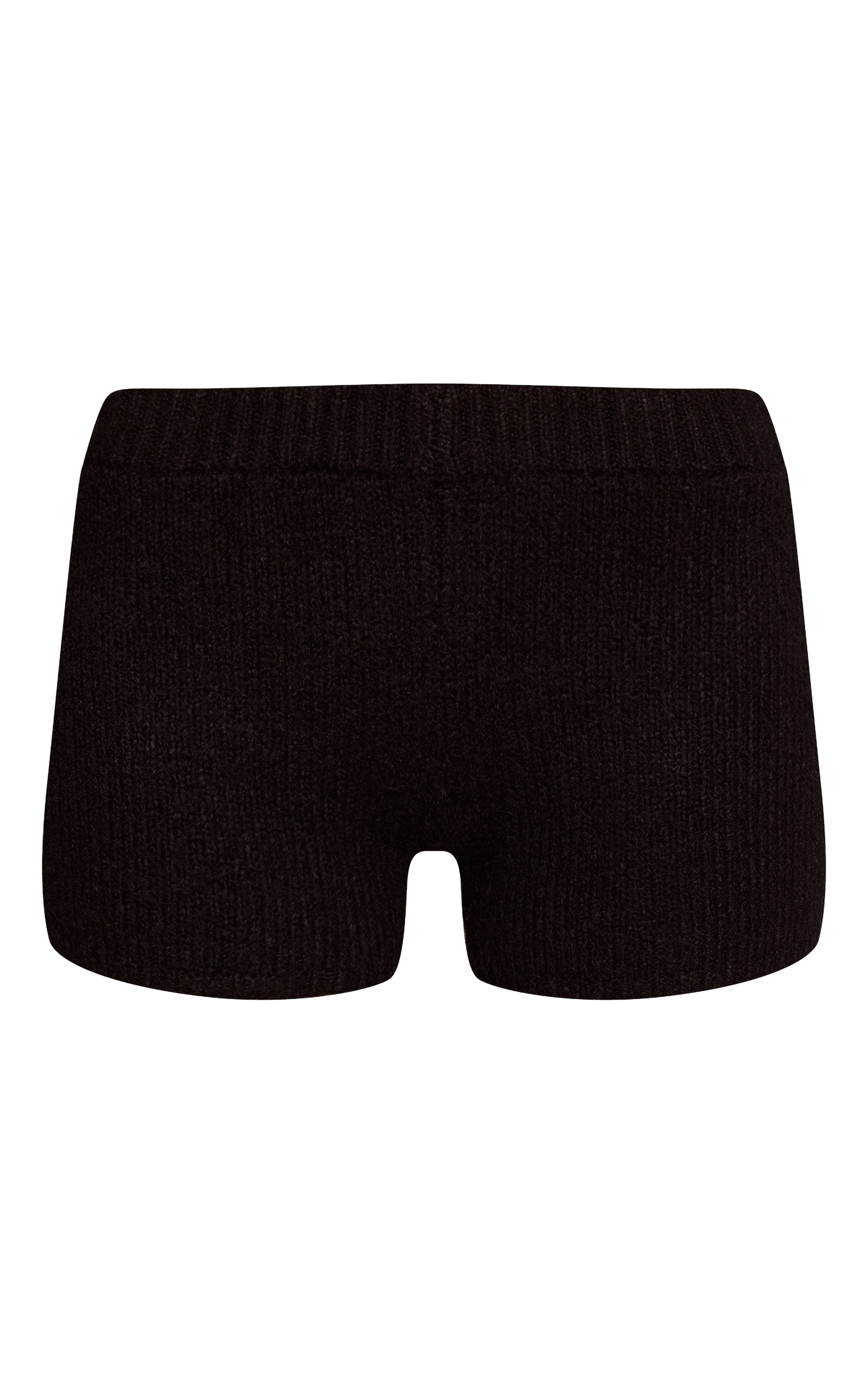 Mini short en maille tricot brossée noire image 6