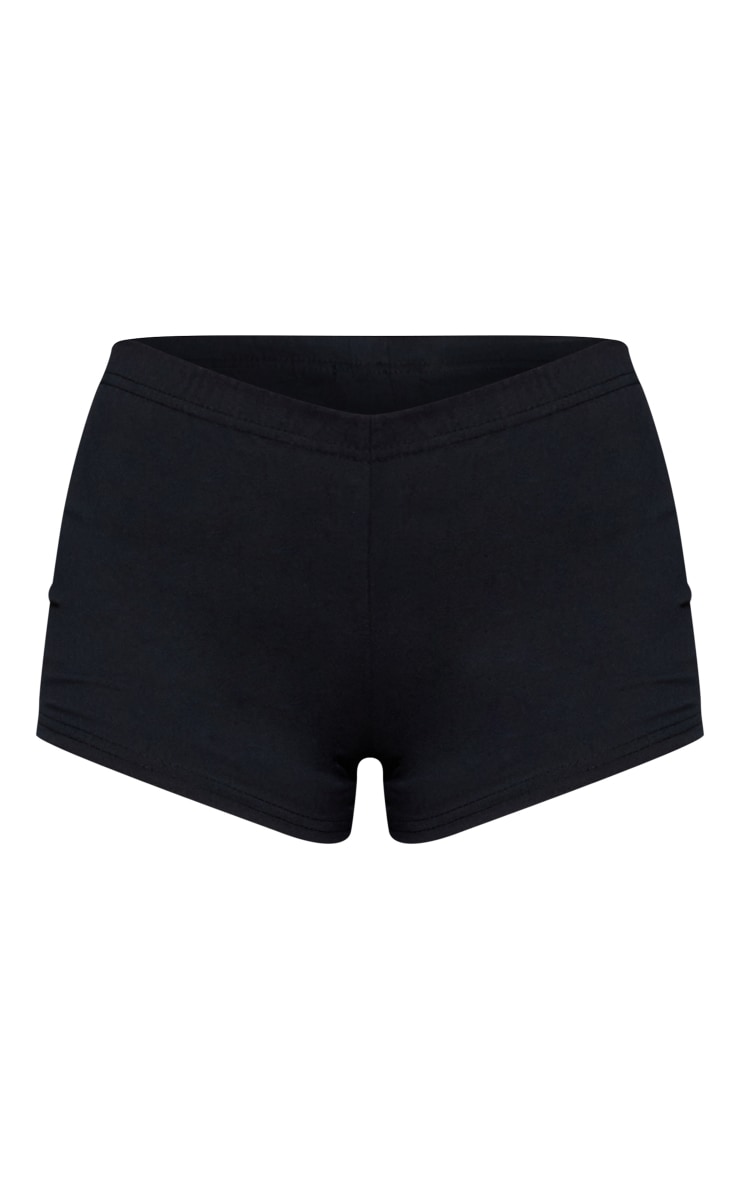 Black Stretch Woven Mid Rise Hot Pants Co-ords PLT KSA