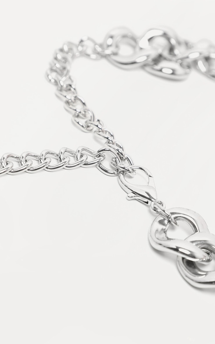 Silver Double Chian Belt Accessories PrettyLittleThing
