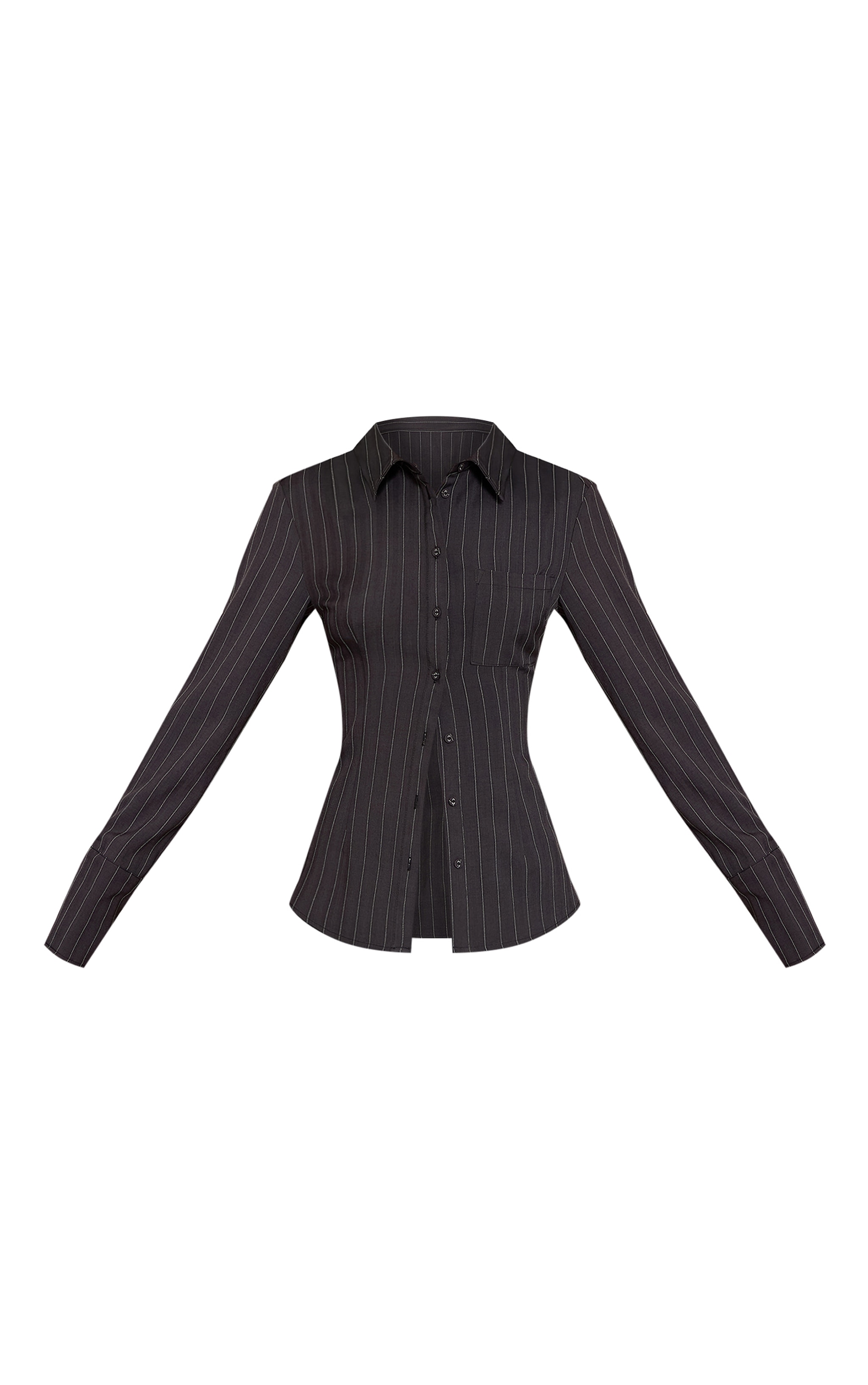 Tall Charcoal Pinstripe Shirt image 5