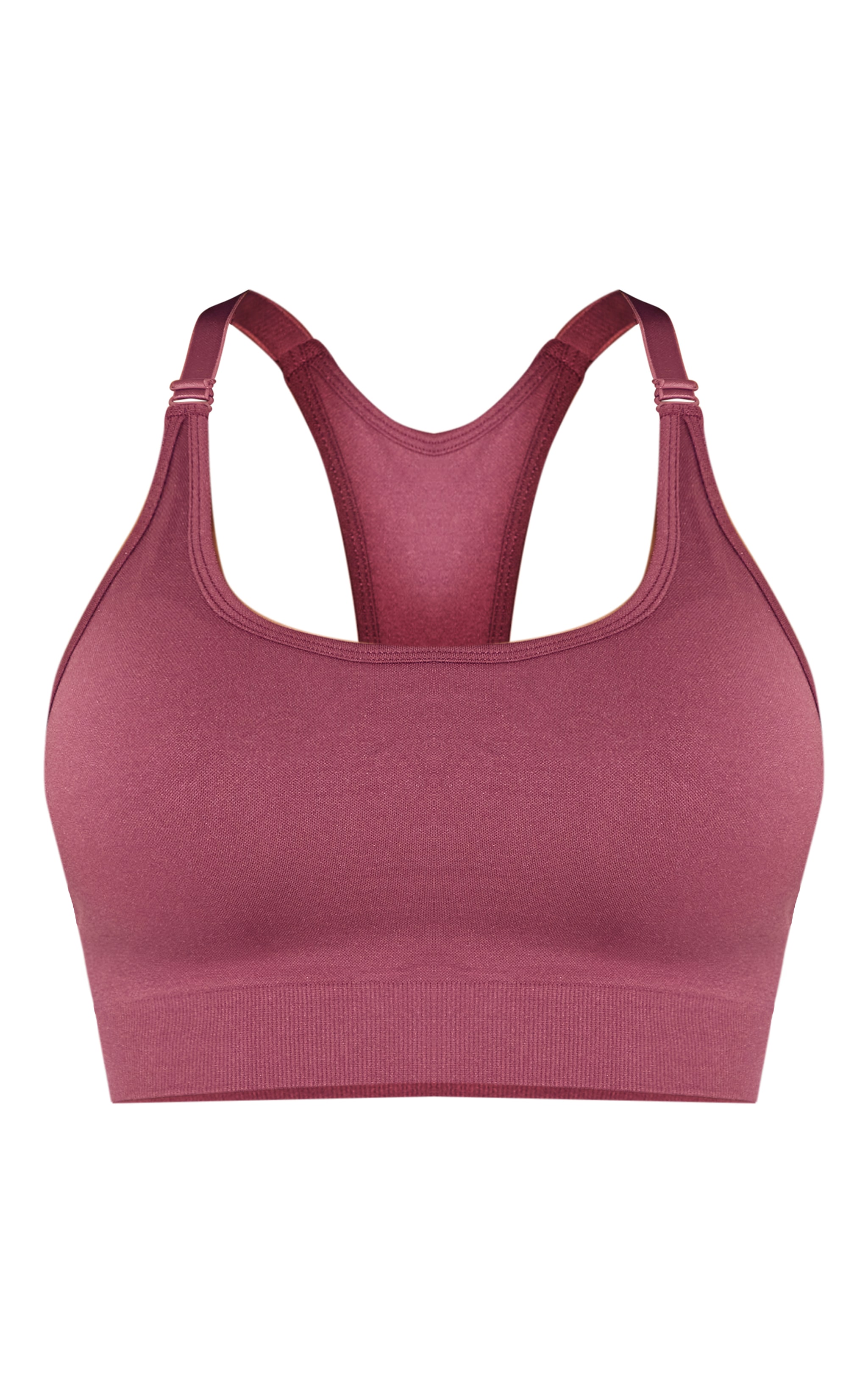 Shape Burgundy Seamless Active Cupped Sports Bra image 1