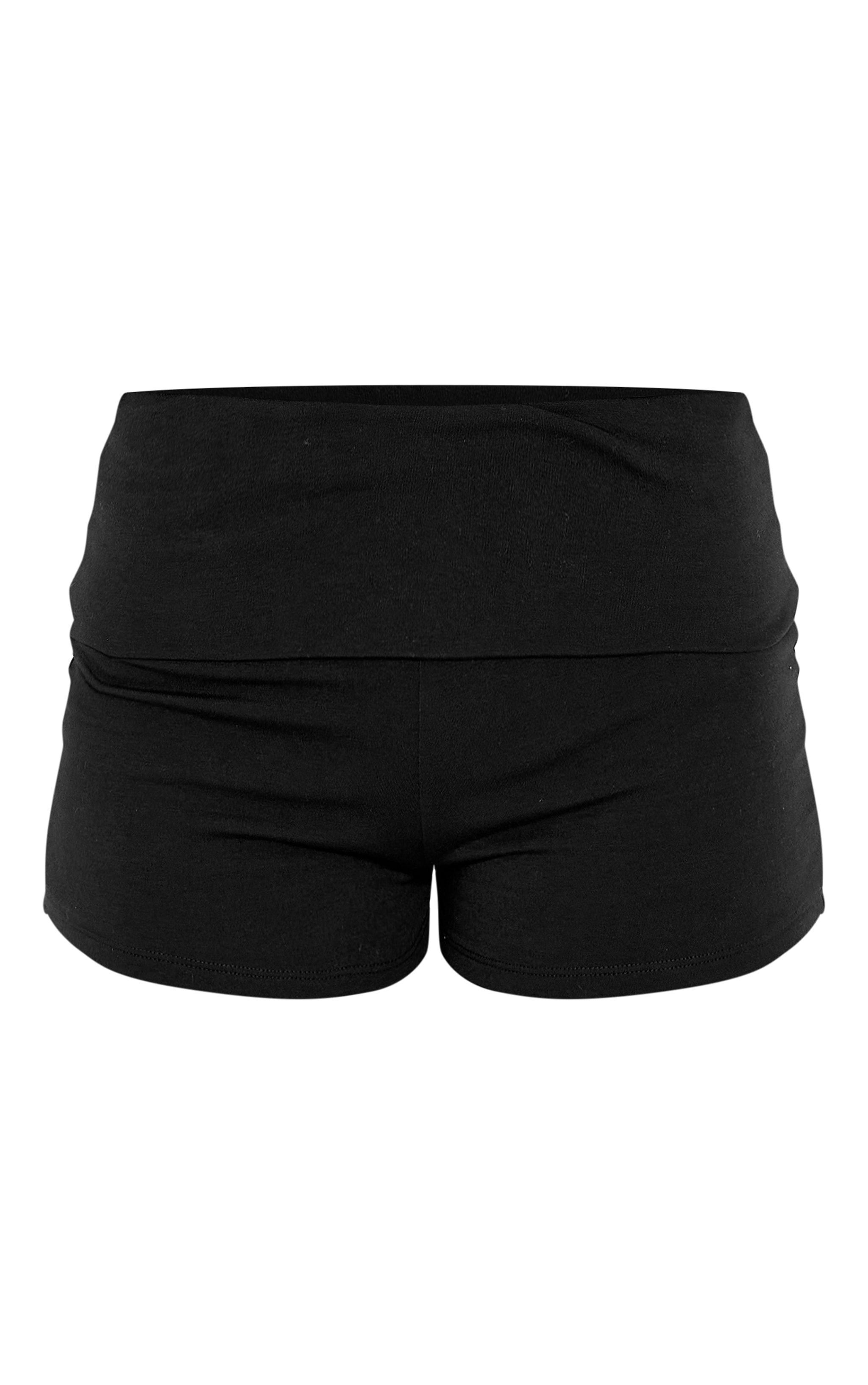 Mini short replié en jersey noir à contours image 6