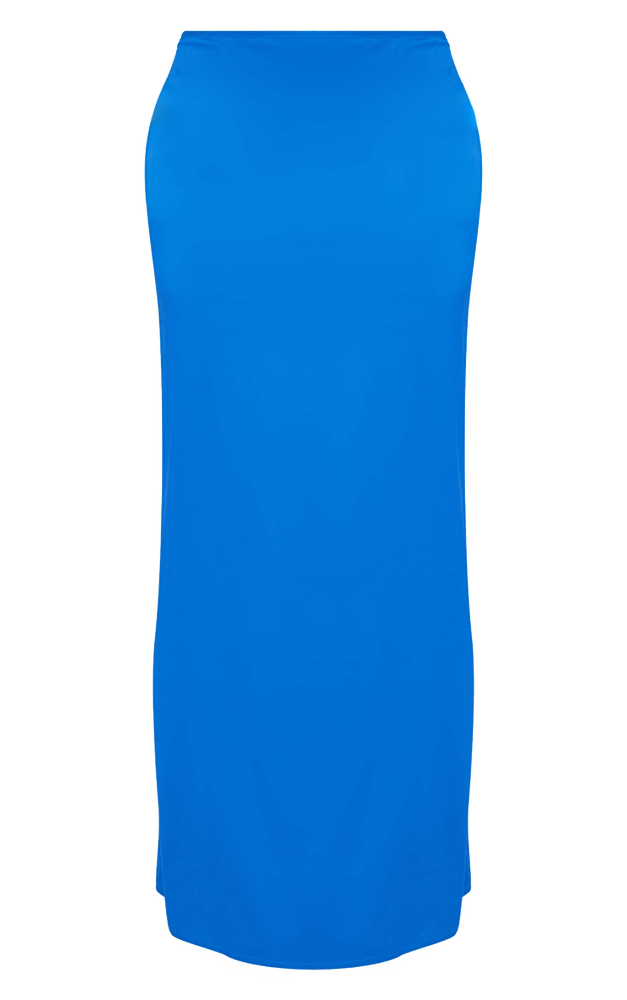 Shape Blue Satin Low Rise Maxi Skirt image 2