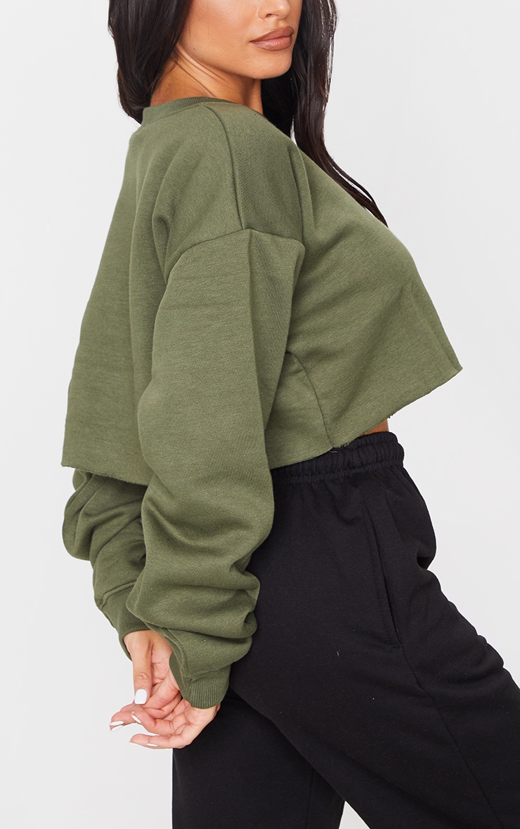 khaki cropped jumper