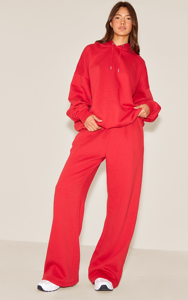 Bright Red Thin Waistband Track Pants image 1