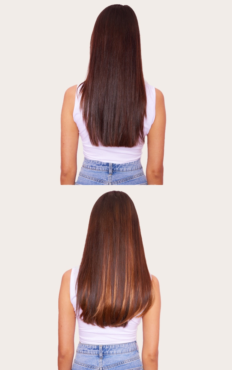 Lullabellz Thick Extensions de cheveux lisses à clipser 45 cm Golden Brown image 4