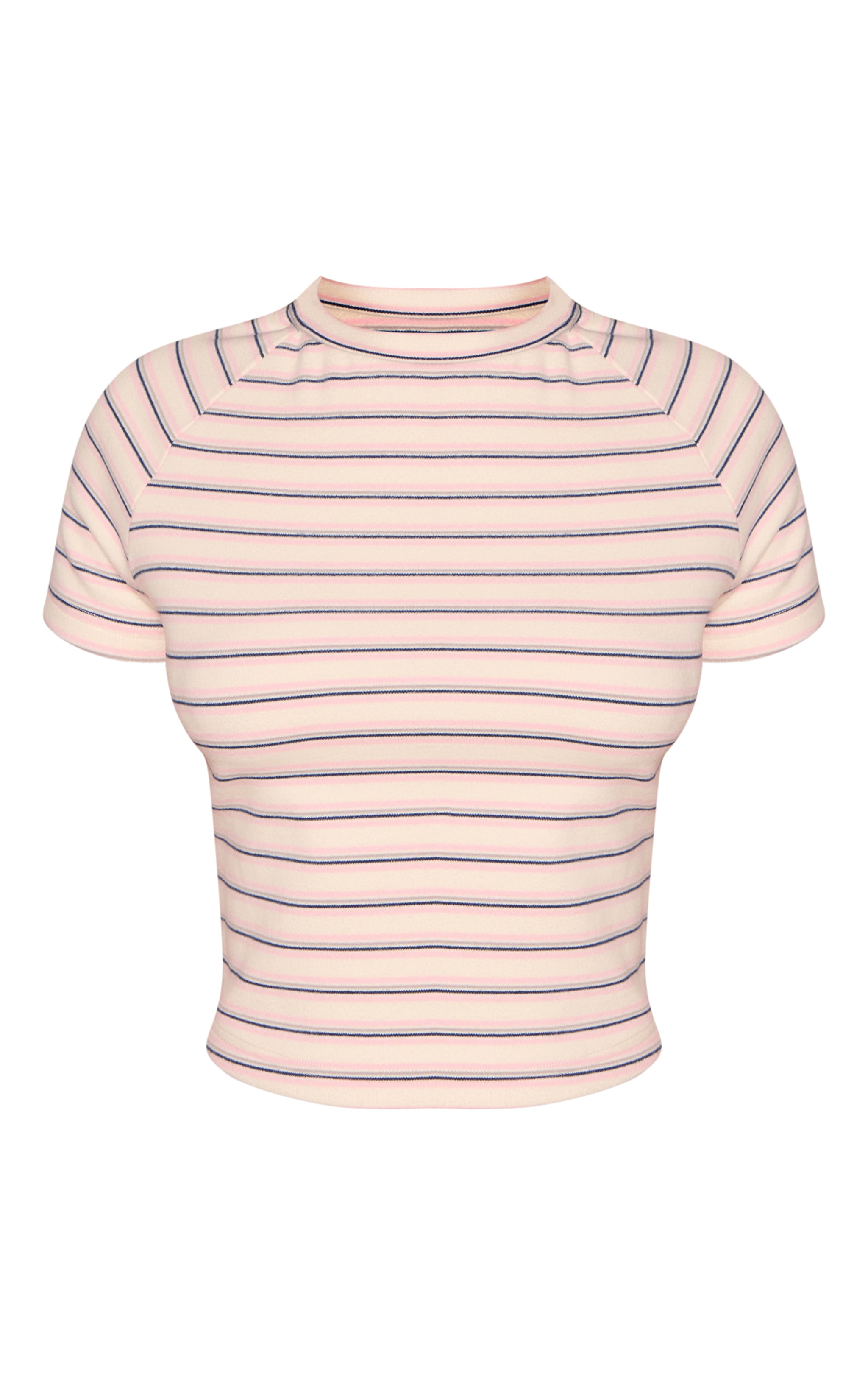 Petite T-shirt très ajusté doux multicolore à rayures image 5