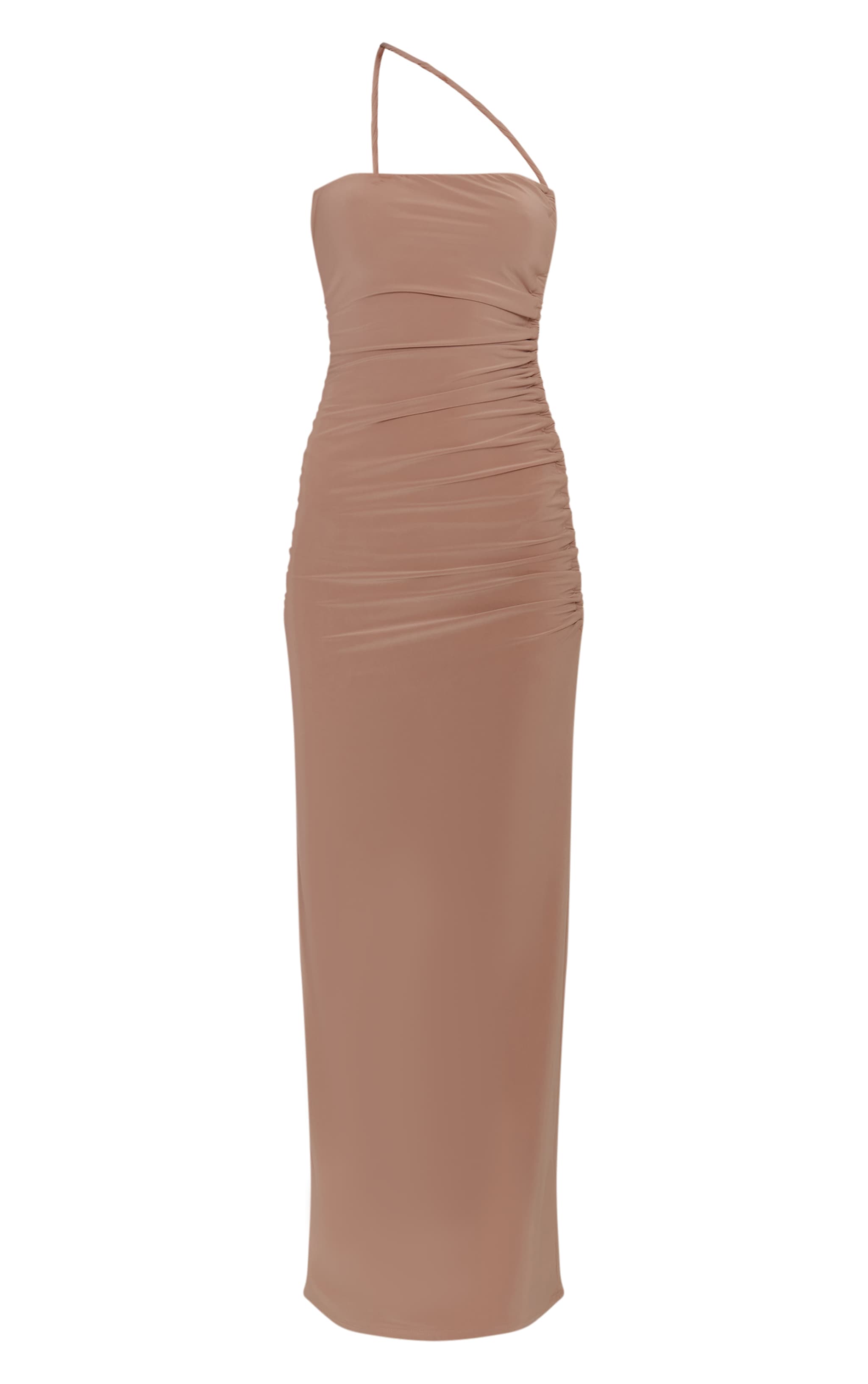 Sand Slinky Asymmetric Twisted Strap Maxi Dress image 5