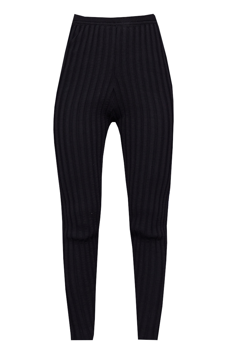 Leonie Hw Front Slit Rib Legging Walnut main image 1