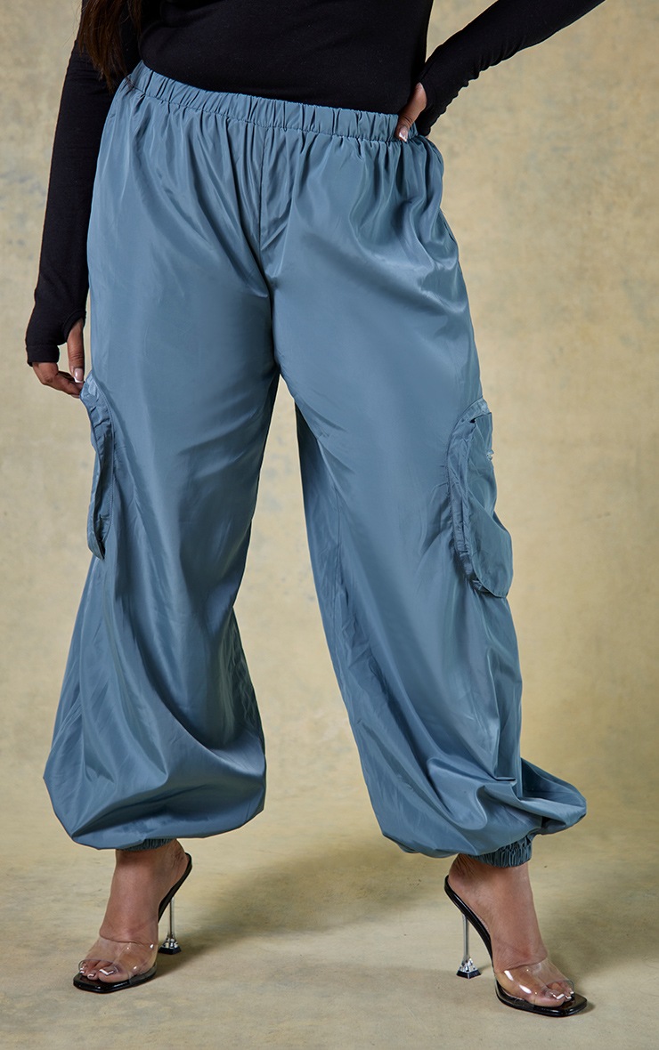 Renew Plus Petrol Blue Low Rise Cargo Pants PrettyLittleThing SA