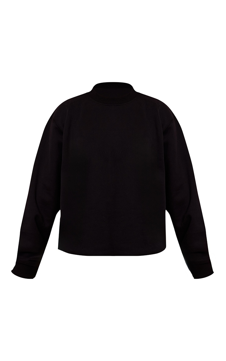 Sweat pullover en coton polaire noir image 5