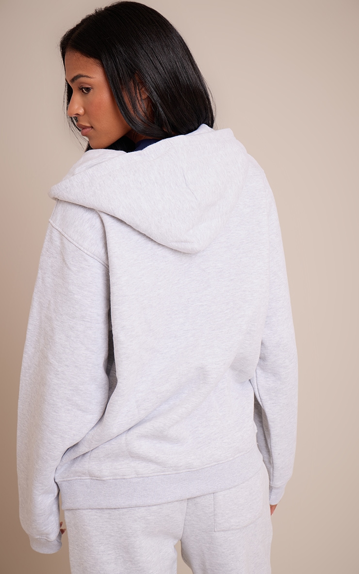 Tall Ash Grey Zip Through Hoodie image 2