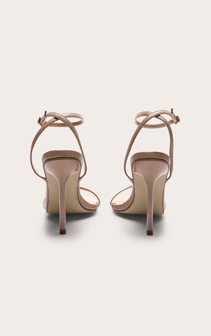 Sandales carrées en PU nude à talon haut et brides fines image 4