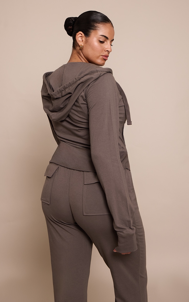 Plus Pantalon skinny flare gris anthracite à taille basse image 3