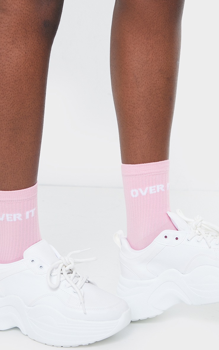Light Pink Over It Ankle Socks