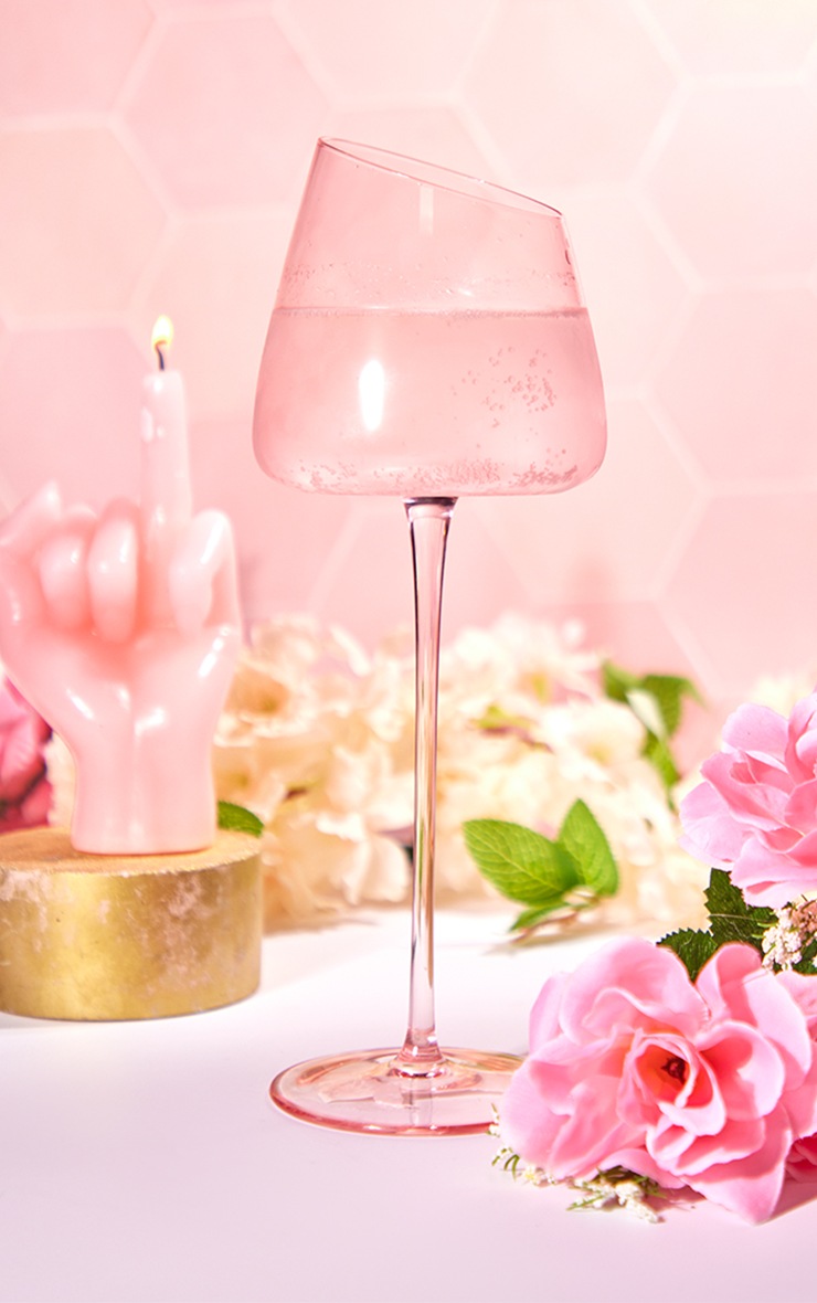 Grand verre à vin rose flamant rose image 1