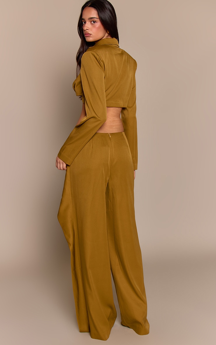 Chartreuse Twist Detail Pants image 3