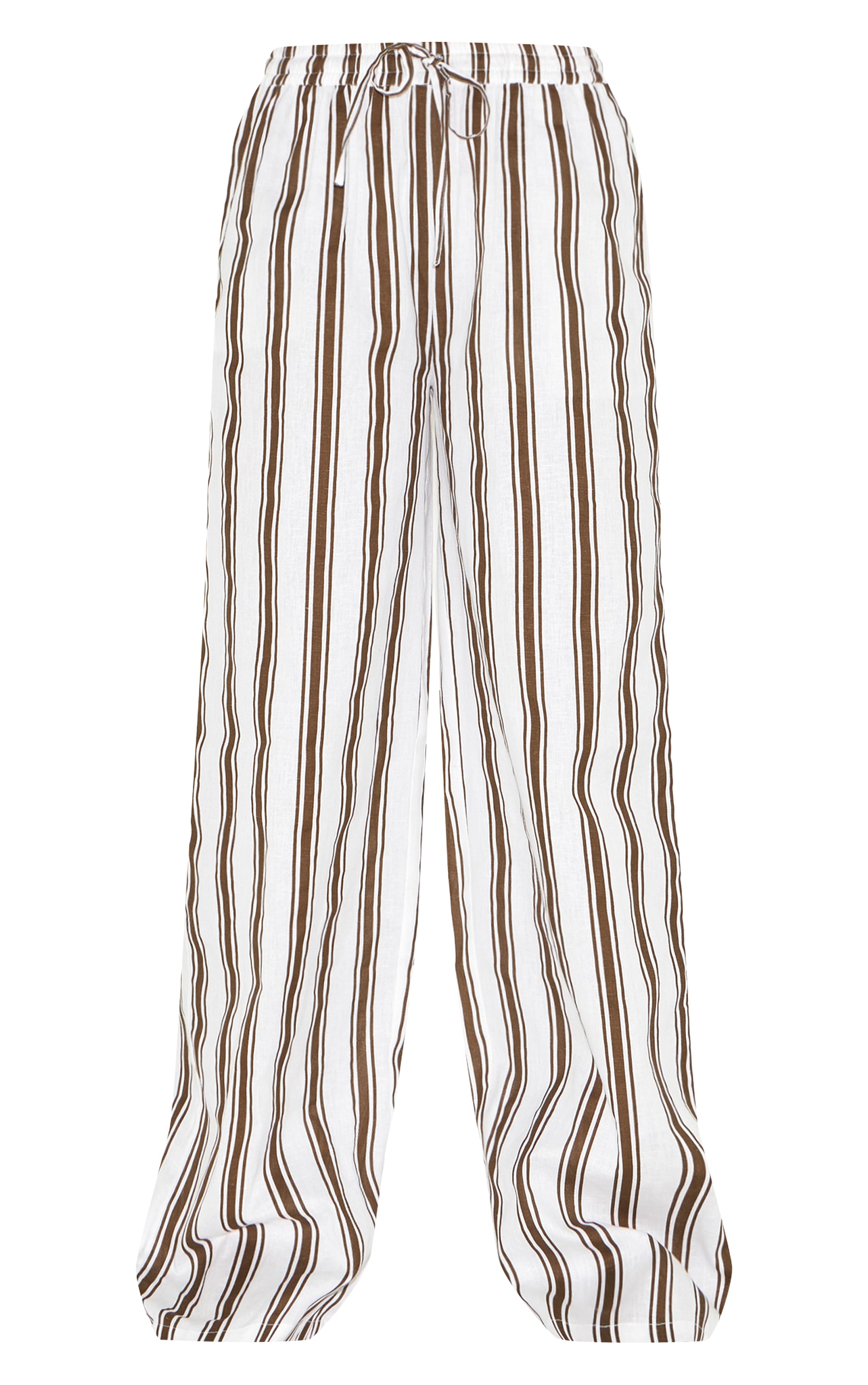 Tall Pantalon large en effet lin beige à rayures image 5