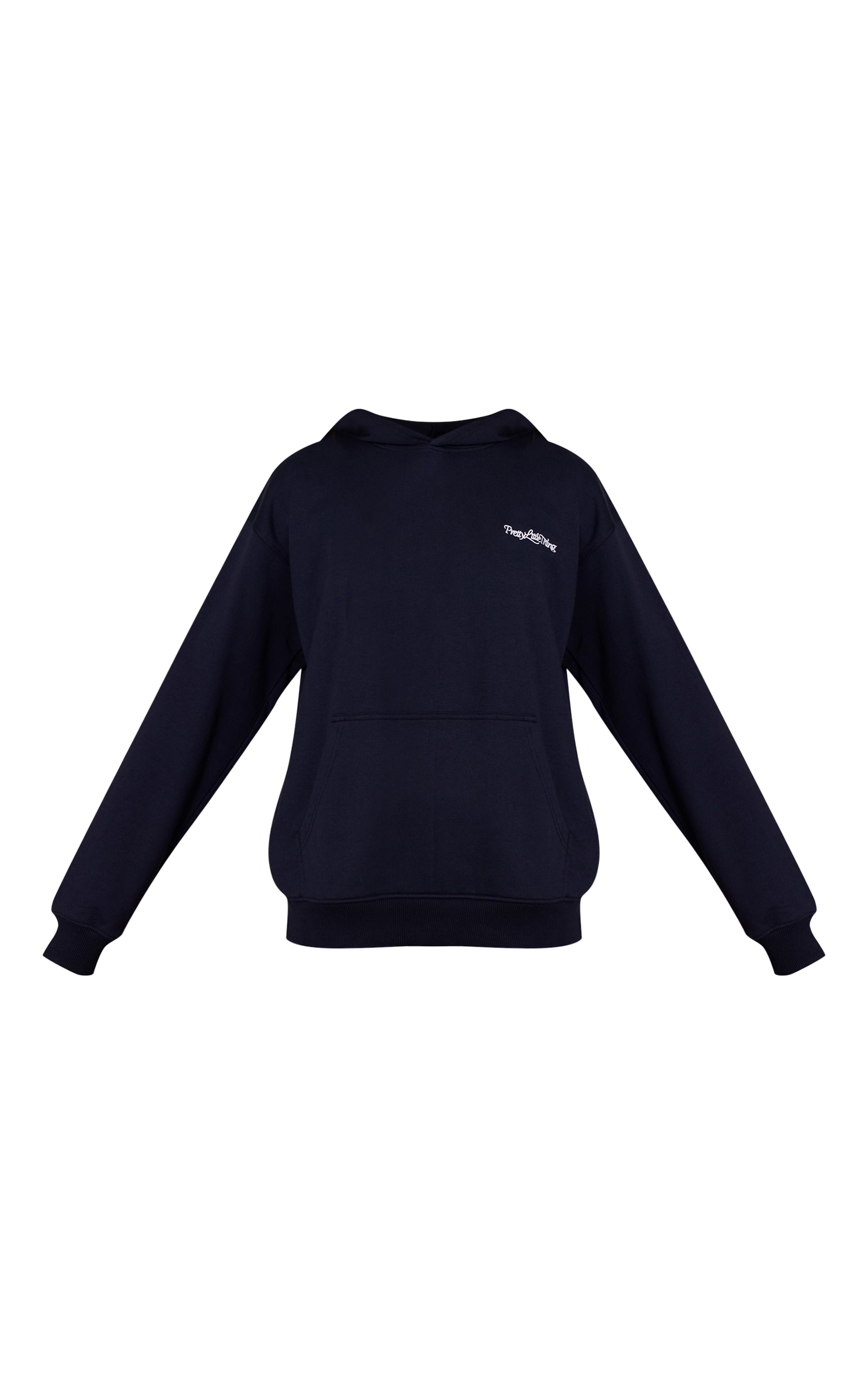 PLT Navy 440 GSM Heavyweight Cotton Loopback Hoodie image 5