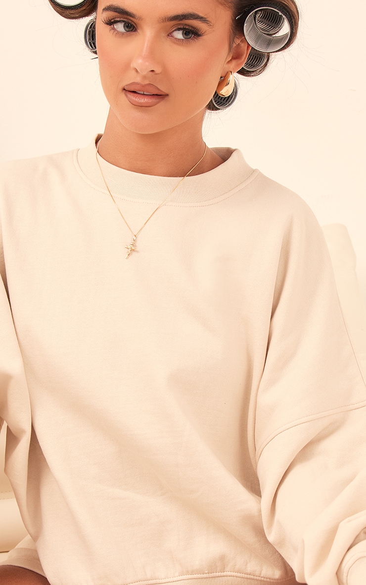 Premium Stone Oversized Boxy Sweatshirt image 4