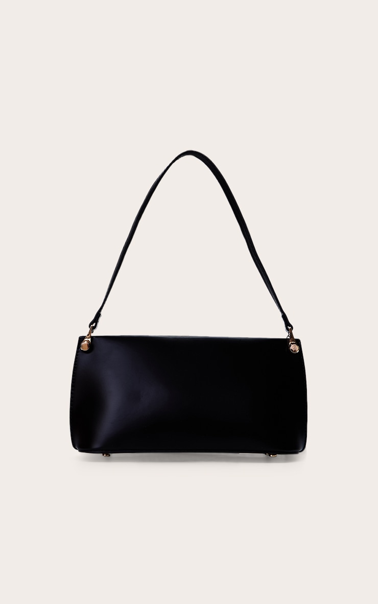 Black Matte Shoulder Teardrop Strap Bag image 5