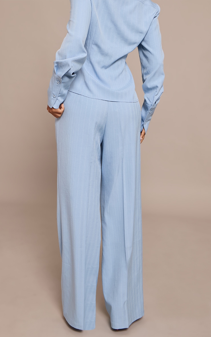 Petite Blue Pinstripe Tailored Pant image 3