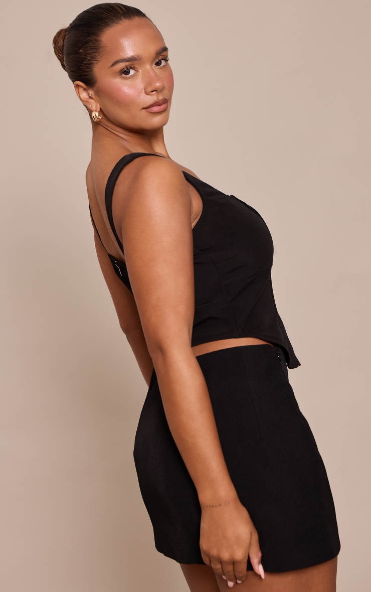 Shape BLACK square neck Corset Top image 2