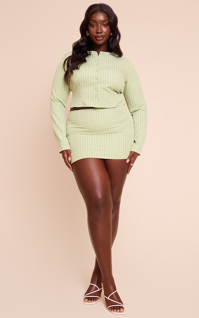 Plus Sage Mini Skirt