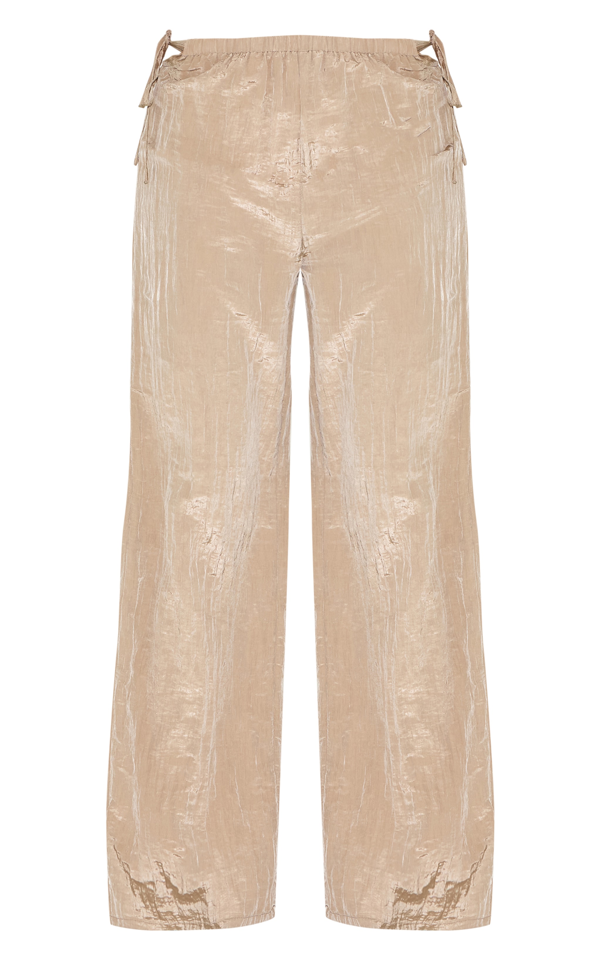 Tall Clay Textured Tie Side Detail Wide Leg Pants image 5