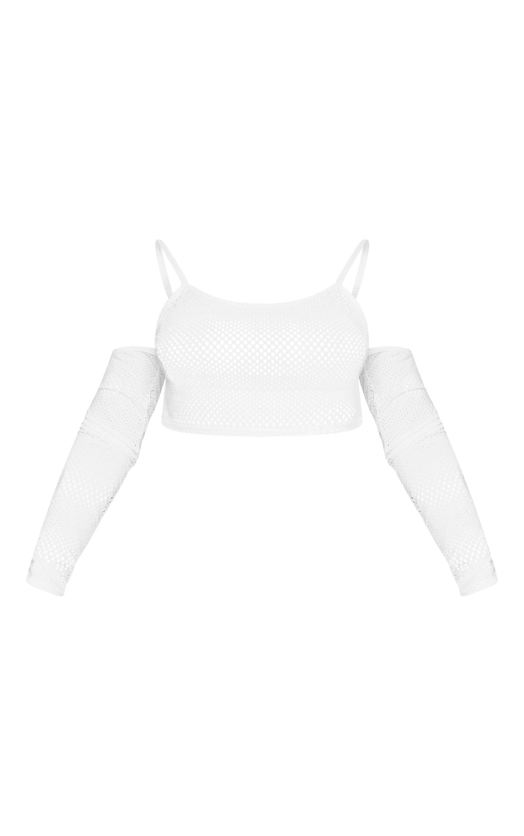 Shape White Cold Shoulder Crop Top PrettyLittleThing USA