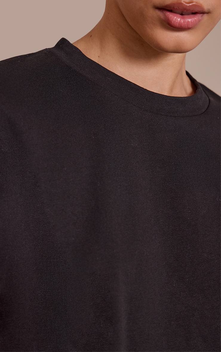 Black Oversized Boxy T Shirt image 4