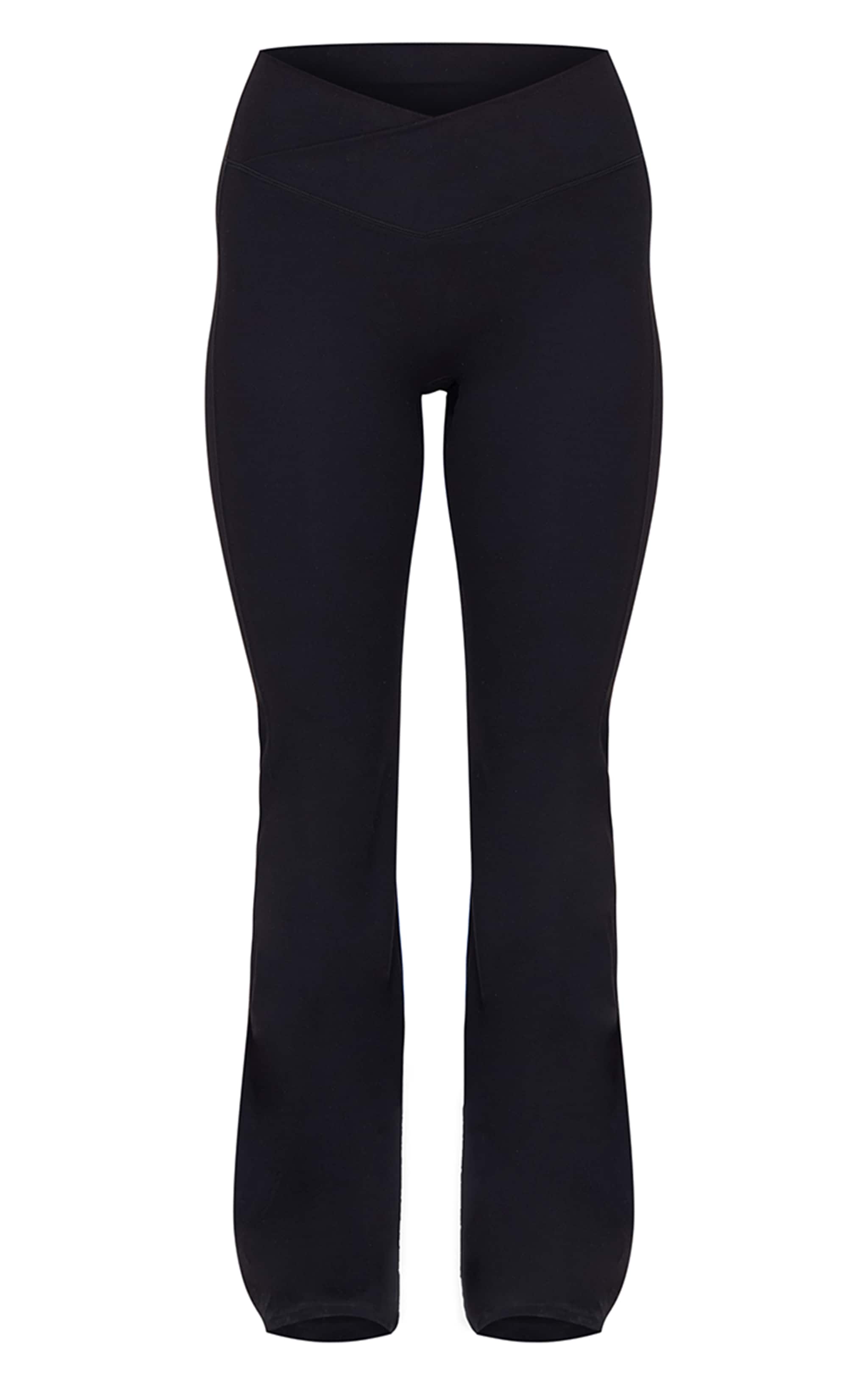 Black Sculpt Wrap Waist Yoga Pants image 4