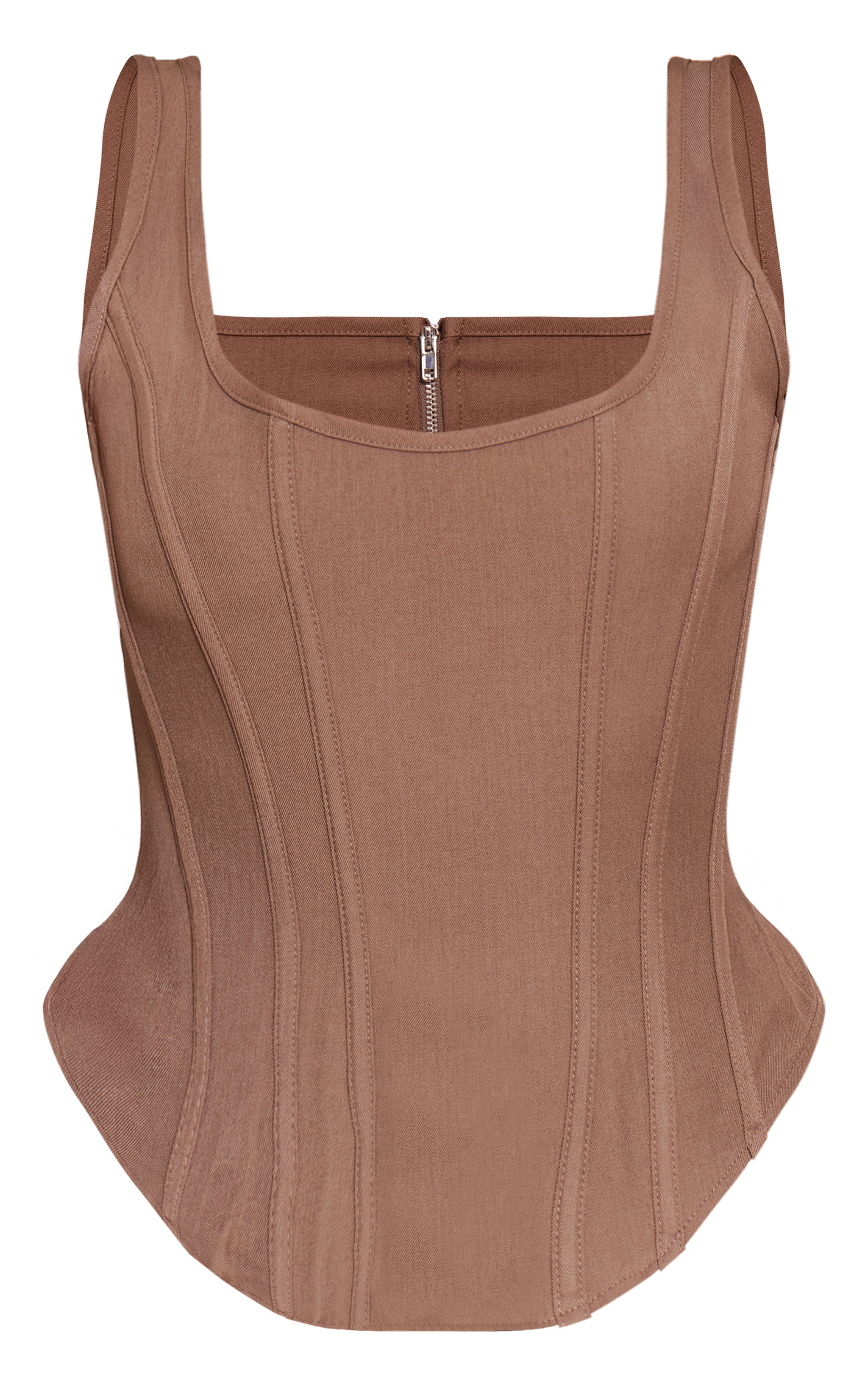 Mushroom Boned Dip Hem Longline Corset image 5