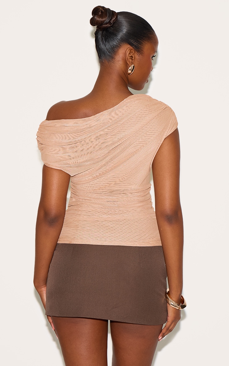 Sand Mesh Ruched Detail Asymmetric image 2