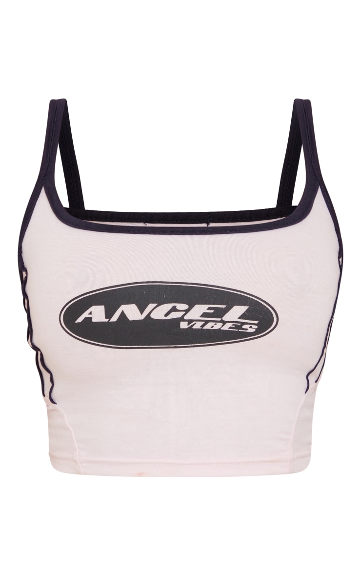 Pink Angel Print Crop Top image 5