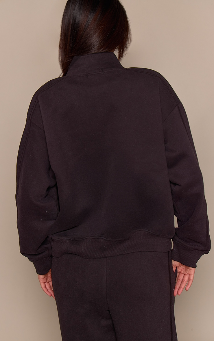 Black Monaco Applique Zip Through Sweatshirt image 2