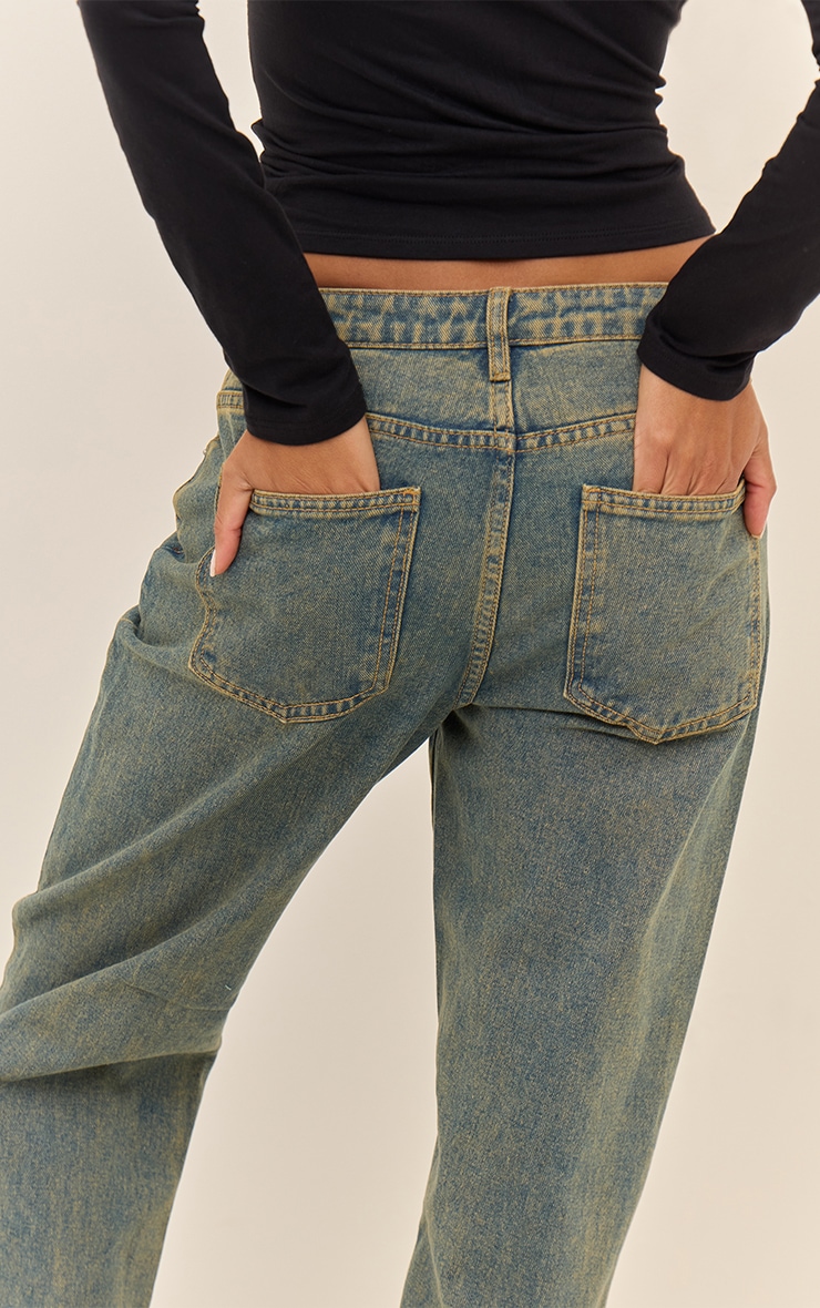 Jeans vintage taille haute jambe large image 4