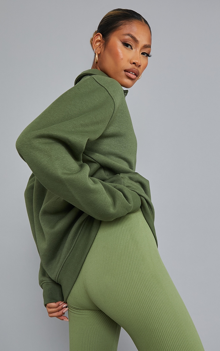 PLT Olive Badge Polo Sweatshirt image 2