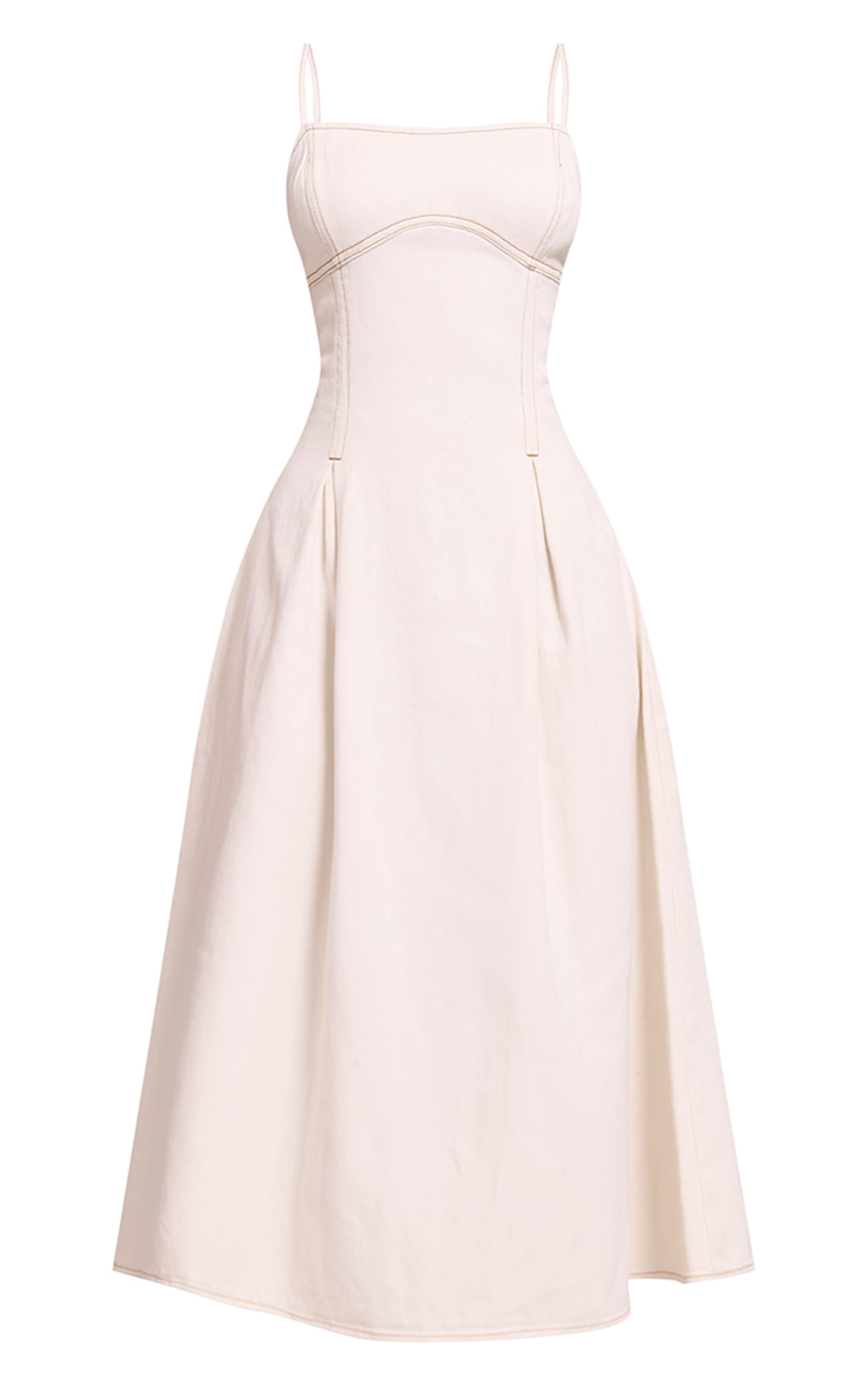 Petite Robe patineuse en jean écru image 5